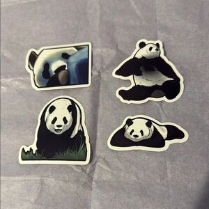 Panda Sticker Set - Black and White